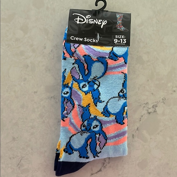 Disney Stitch Crew Socks - Picture 1 of 3